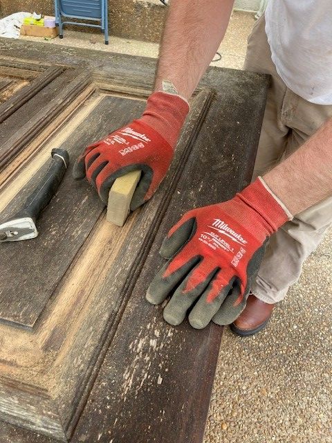 Door Hand Sanding | Mid South Door Refinishing Nashville, TN