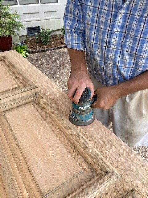 Door Rotary Sanding | Mid South Door Refinishing Nashville, TN
