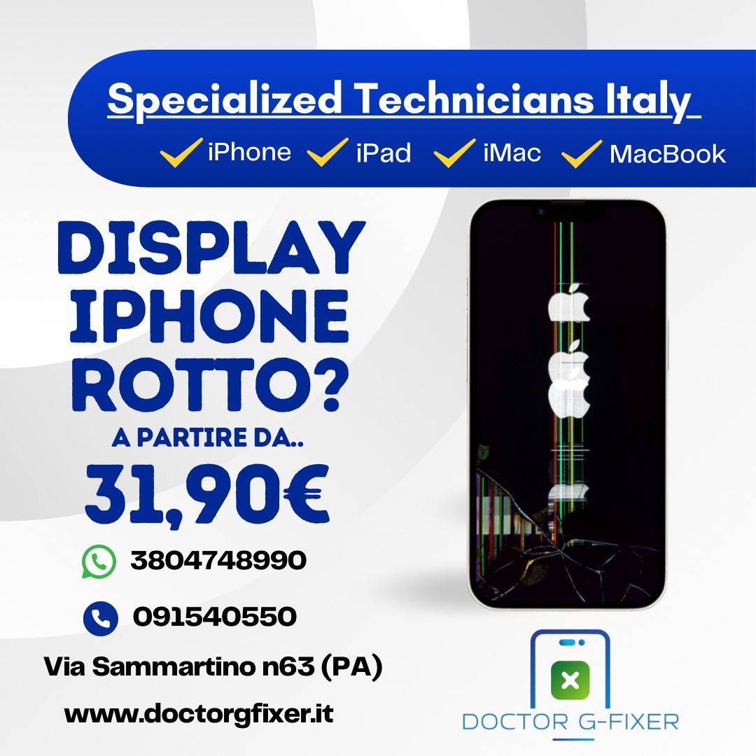 Riparazione iPhone a Palermo in 20 minuti.