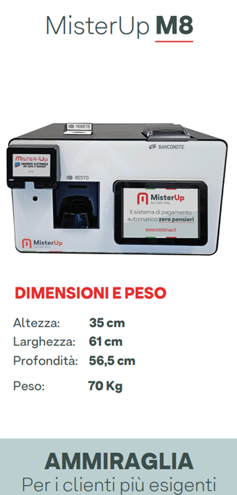 M8 MisterUp - Cassa automatica rendiresto per Pasticcerie