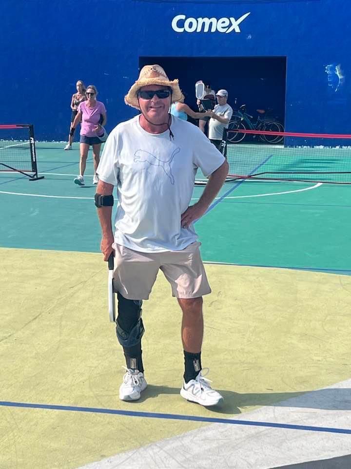 picklball player in playa del carmen, MX