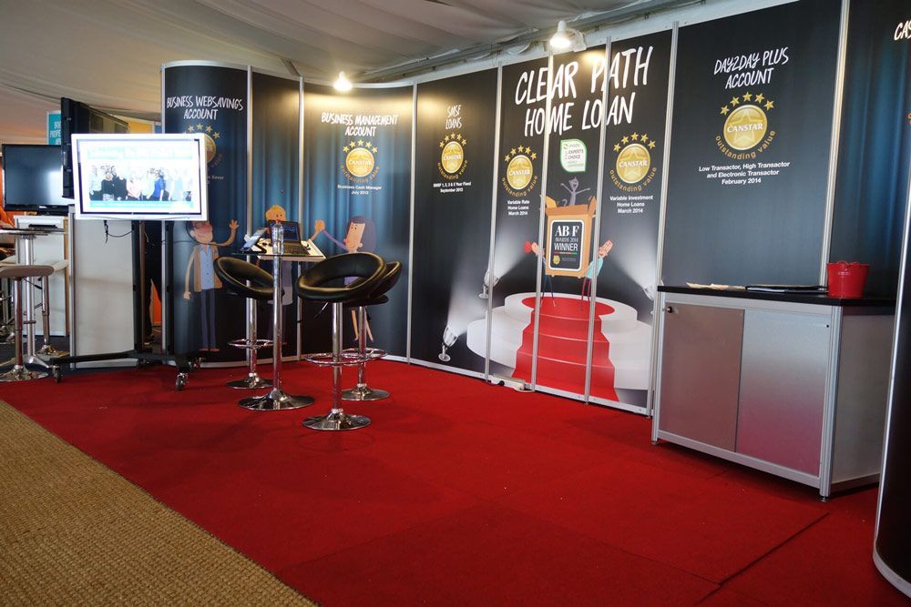 Booth at A Trade Show with A Red Carpet — Rme in Sapphire, NSW