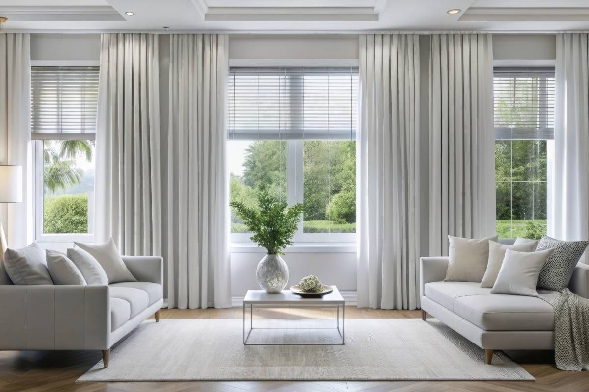 Custom drapery in a home near Toledo, OH