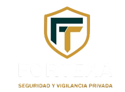 Gold and teal shield logo with “SEGURIDAD Y VIGILANCIA PRIVADA” text