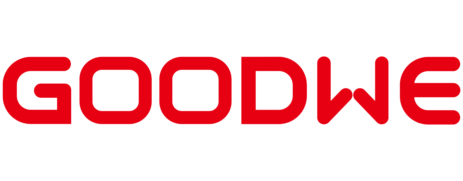 Red GOODWE logo on a white background
