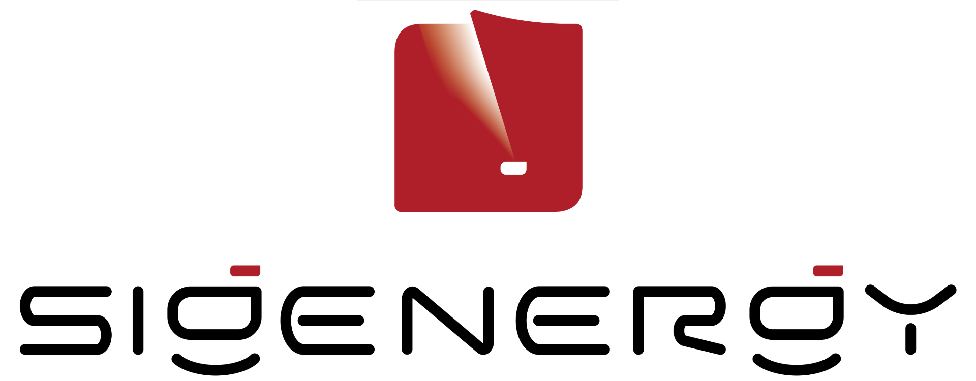 Sigenery logo with red square icon and black stylized wordmark