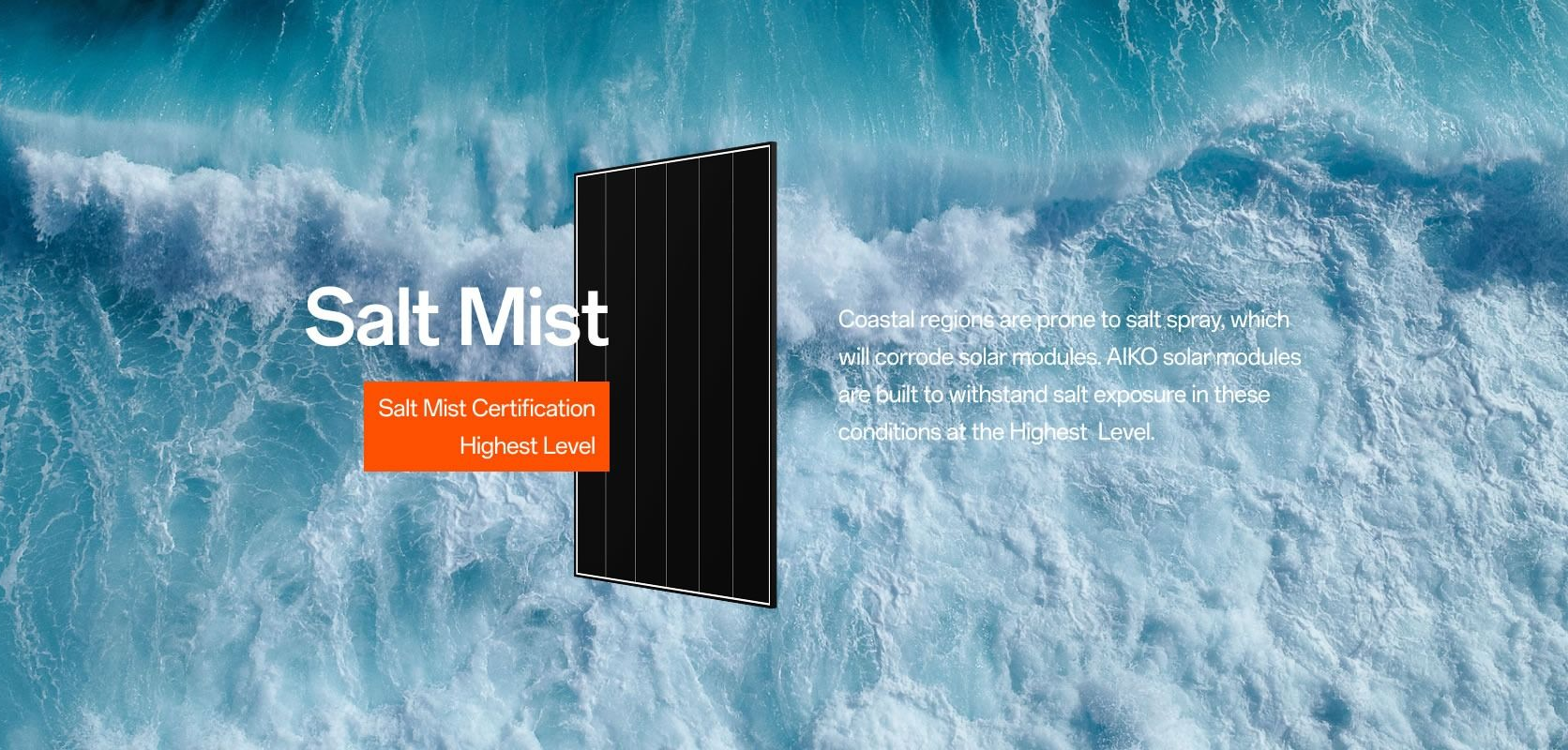 Salt mist over ocean waves with a black foldout book cover titled “Salt Mist” in white and orange.