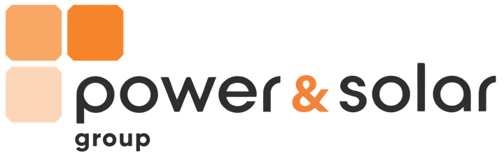 Power & Solar Group — Home Power & Solar Group logo with orange square icons and black lowercase text