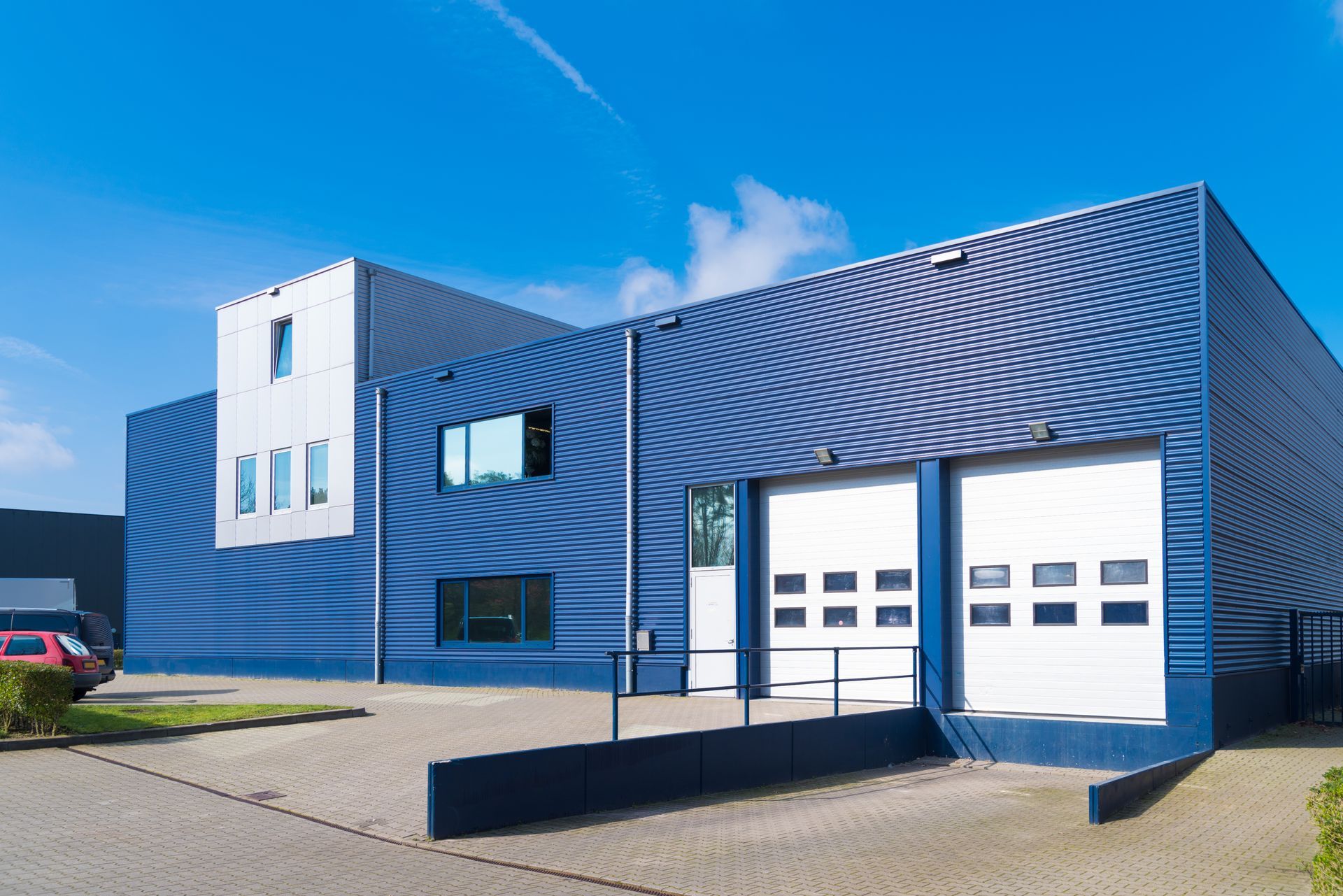 Blue warehouse