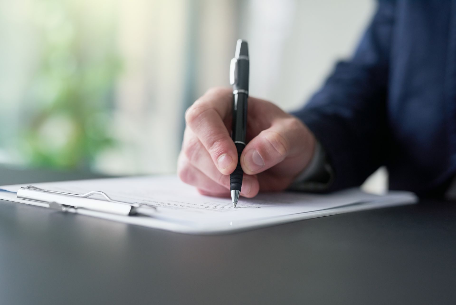 Signing the probate sale paper