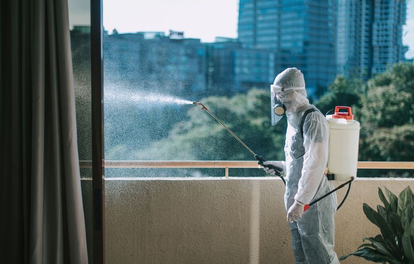 Man Disinfecting A House | Newcastle, NSW | Impact Pest Control Man Disinfecting A House | Newcastle, NSW | Impact Pest Control