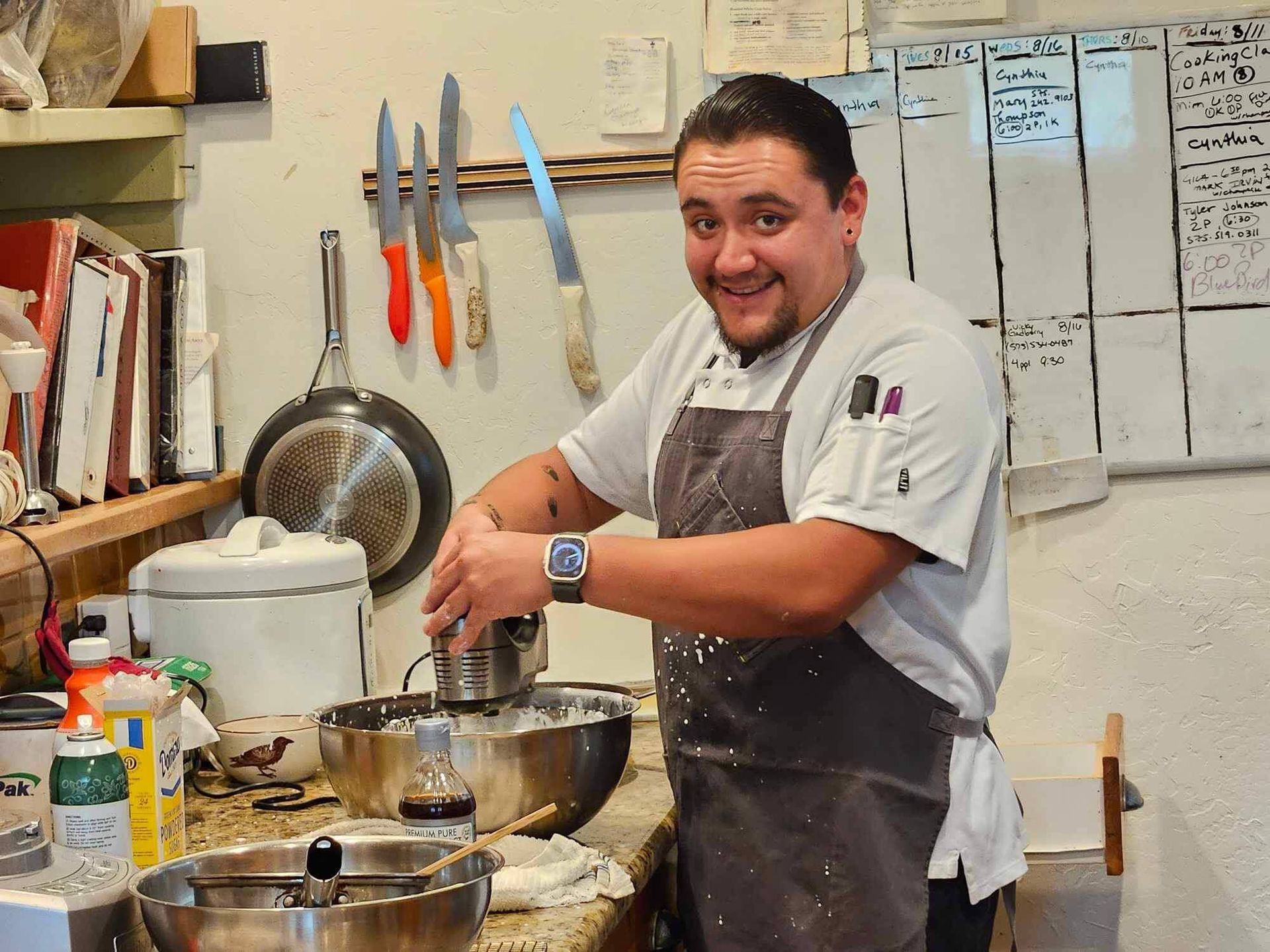 man cooking