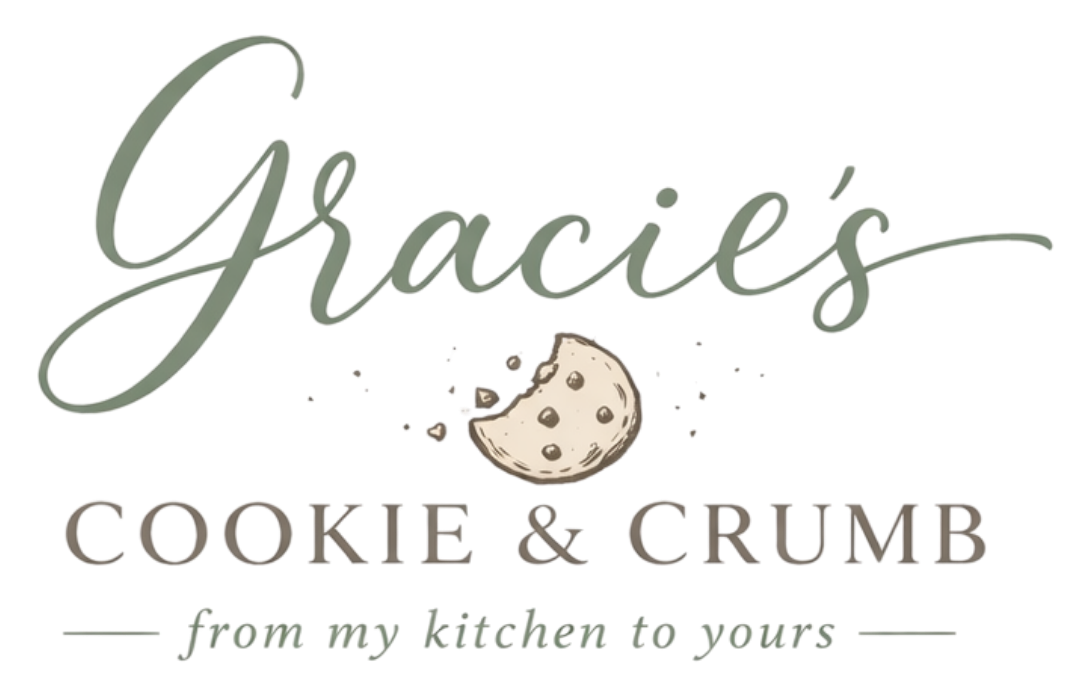 Gracie's Cookie & Crumb logo with a bite taken out of a cookie, beneath the words 