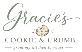 Gracie's Cookie & Crumb logo with a bite taken out of a cookie, beneath the words 