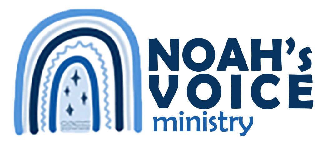 Noah’s Voice Ministry logo with blue ark arch and navy text