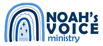 Noah’s Voice Ministry logo with blue ark arch and navy text