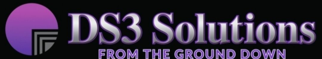 DS3 Solutions logo with a purple circle icon featuring geometric lines, next to the company name and slogan.