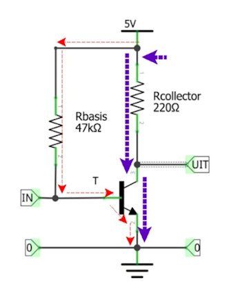 De Gemeenschappelijke Emitter Schakeling met een NPN transistor