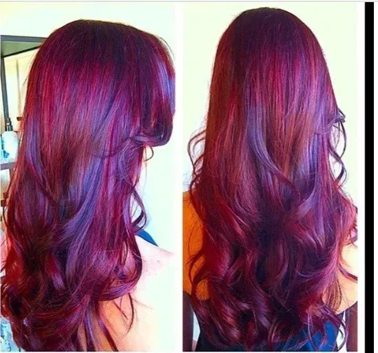 Red Violet Ombre Hair — Oceanside, NY — Colori Bella Hair Studio