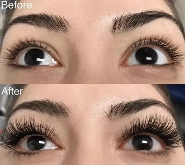 Before and After Eyelash Extension — Oceanside, NY — Colori Bella Hair Studio