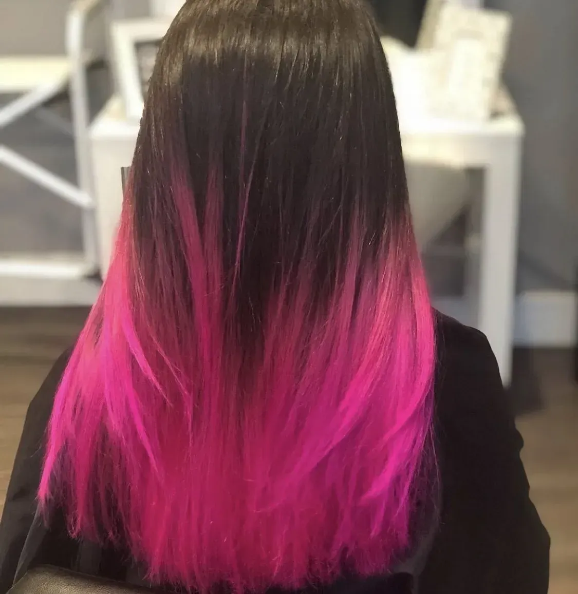Brown Hair with Pink Colored Tips — Oceanside, NY — Colori Bella Hair Studio