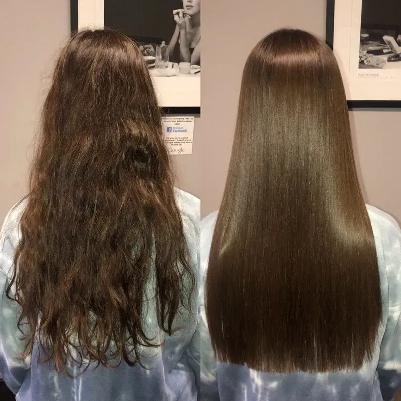 Before and After Hair Straightening — Oceanside, NY — Colori Bella Hair Studio