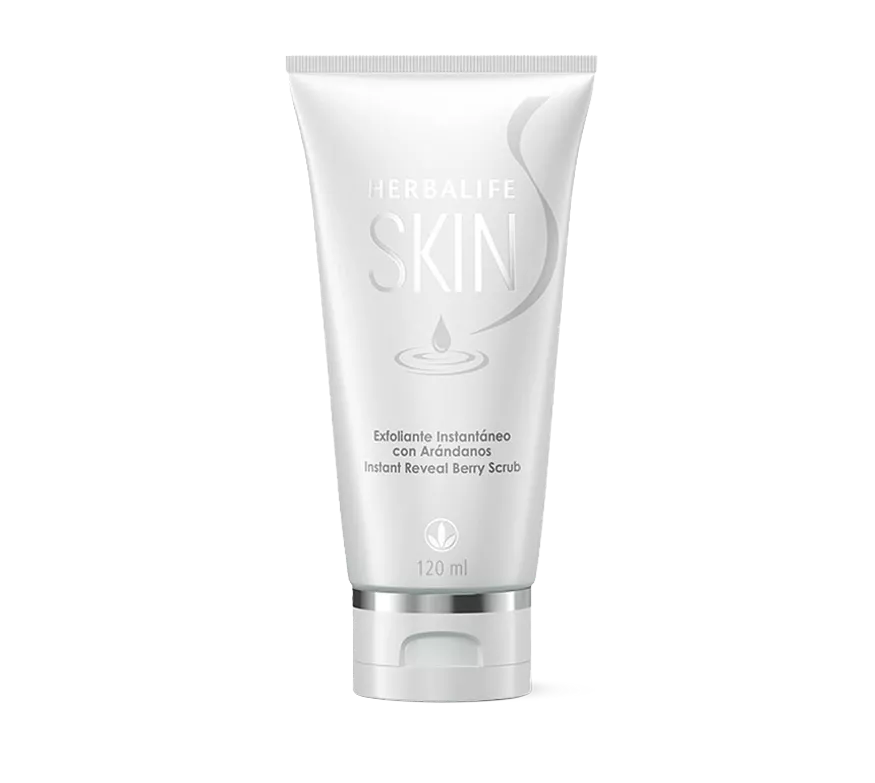 Tubo de loción hidratante Herbalife SKIN de color blanco.