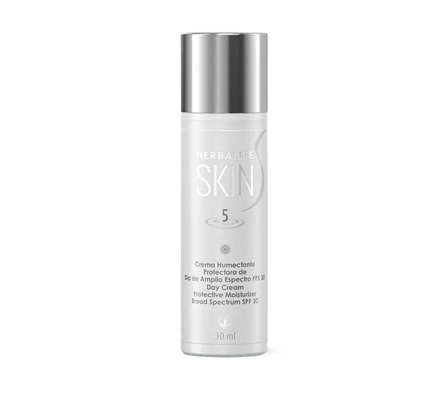 Crema de día Herbalife SKIN, frasco blanco con tapón plateado, 30 ml.