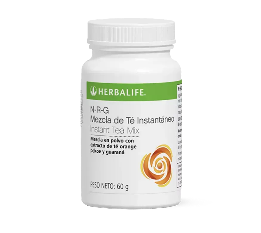 Botella blanca de mezcla de té instantáneo Herbalife 