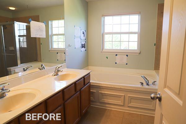 before bathroom remodel