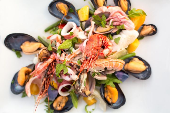 specialità di pesce fresco