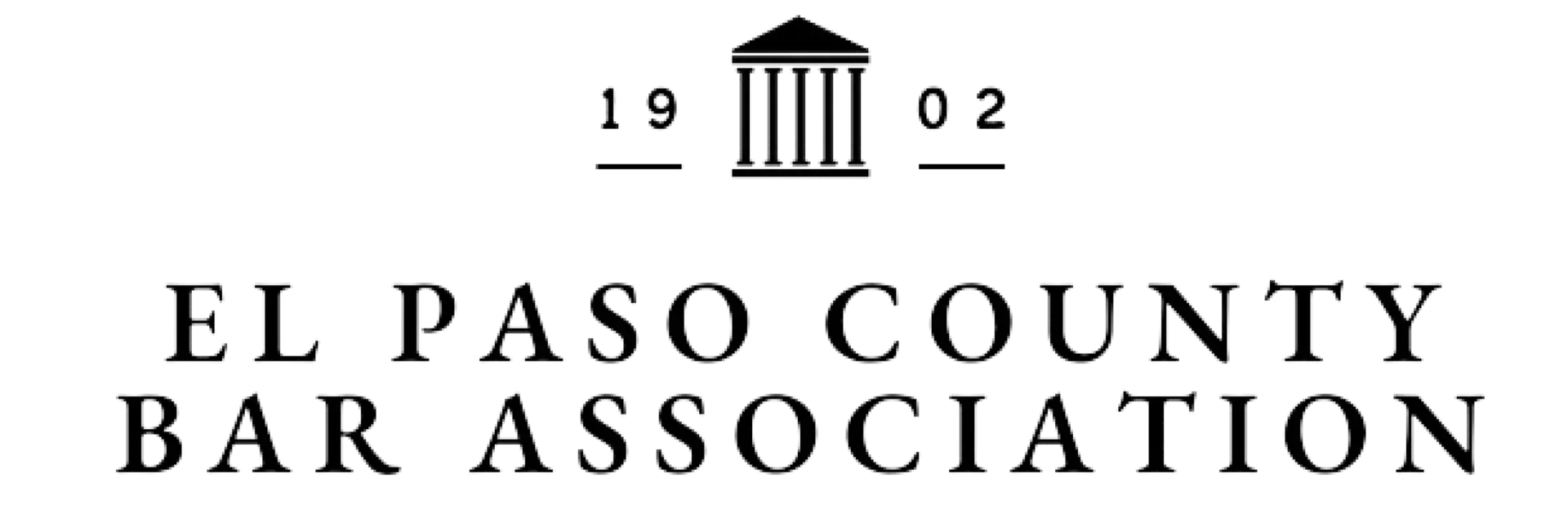 A logo for el paso county bar association is shown