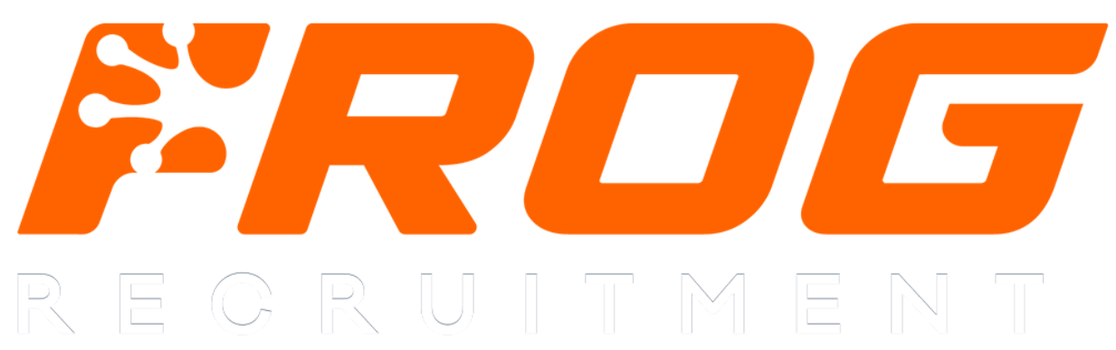 Orange logo with the word 