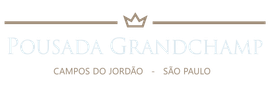 Logo for Pousada Grandchamp in Campos do Jordão, São Paulo, featuring a crown icon above the text.