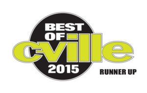 Best of Cville 2015 Runner Up logo in black, white, and yellow