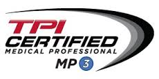 TPI Certified Medical Professional MP3 logo in red, black, and gray