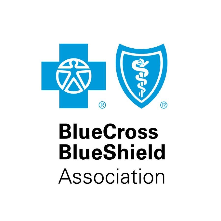 BlueCross BlueShield Association logo with blue cross and shield icons and black text