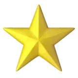 A yellow star is on a white background