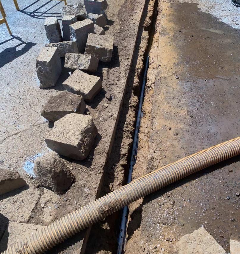 Concrete Flooring Being Repaired — Adzcom Civils in Portsmith, QLD