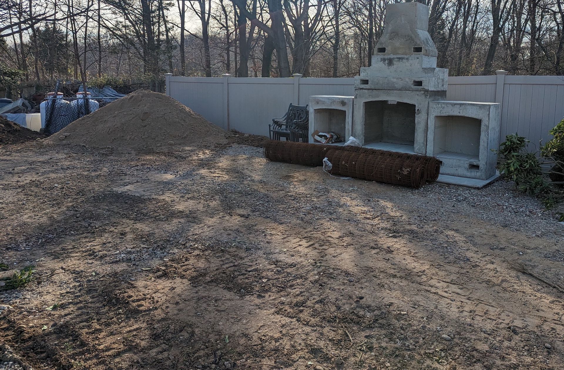 land clearing for new pavers patio