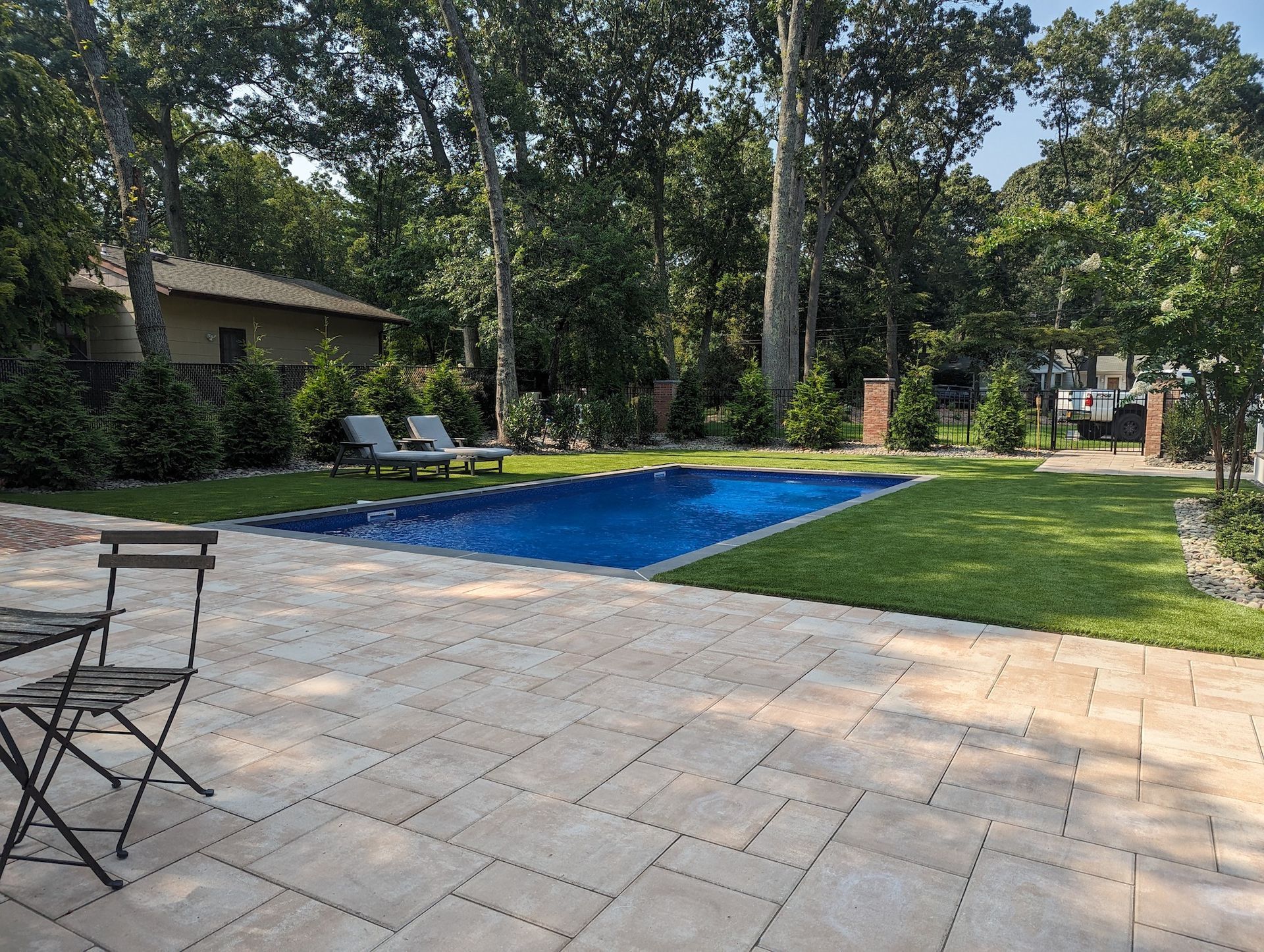 New residential sod installation Service around pool area