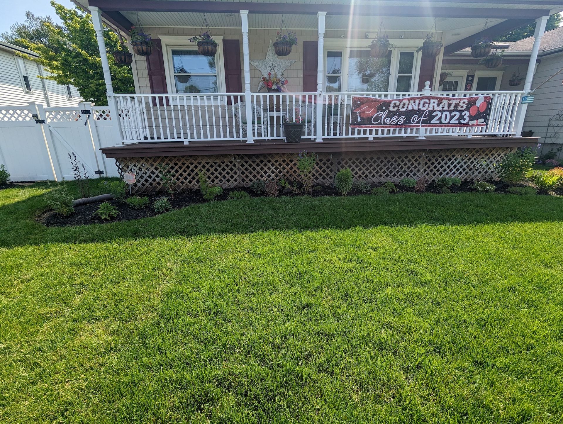 new sod installation completed