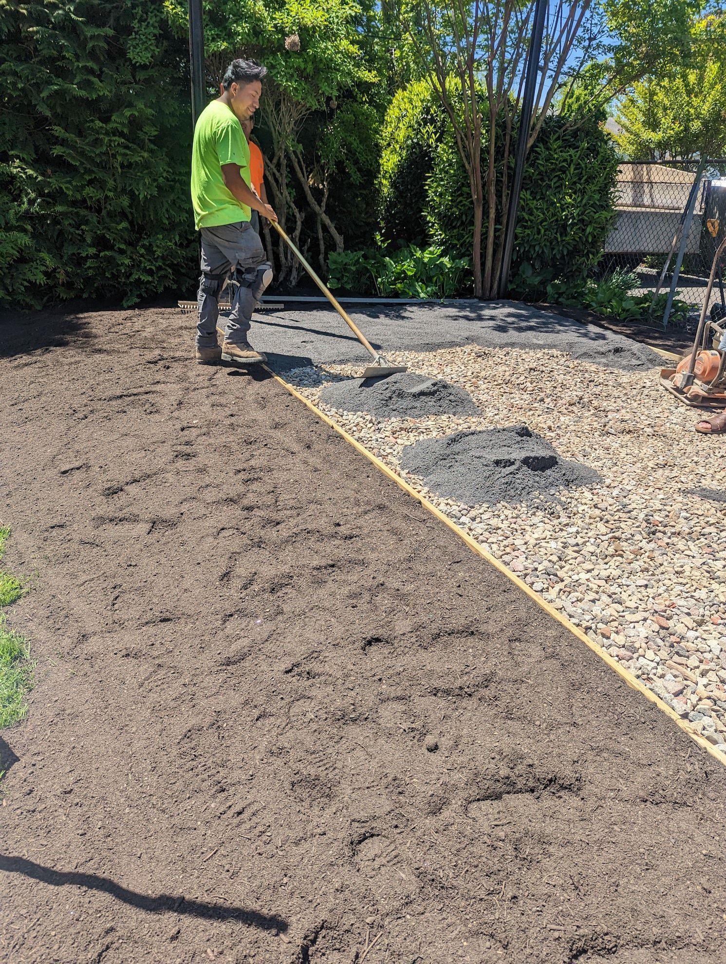 new synthetic turf preparation stage