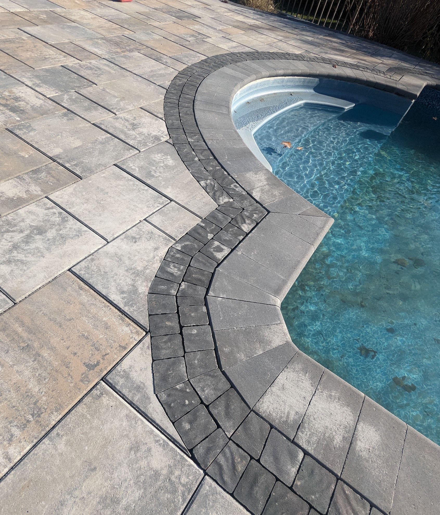 tile install around residential pool area