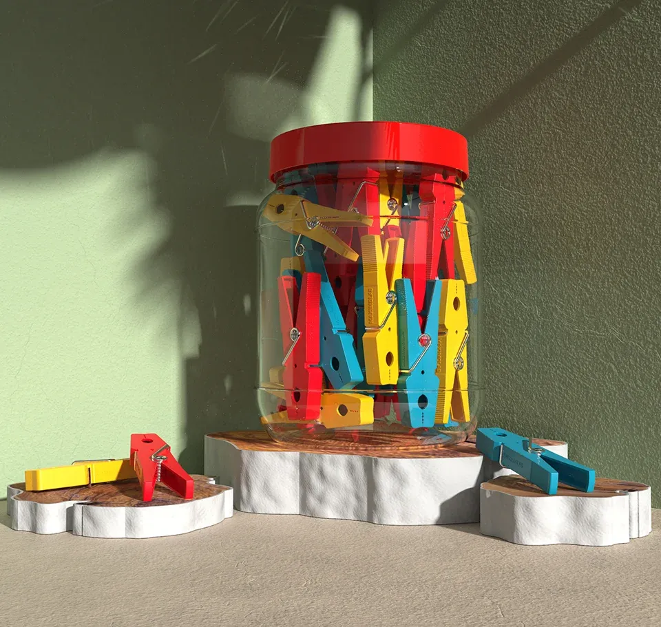 JAR RAINBOW MAXIMOLAS + 50 MAXIMOLAS PEGS