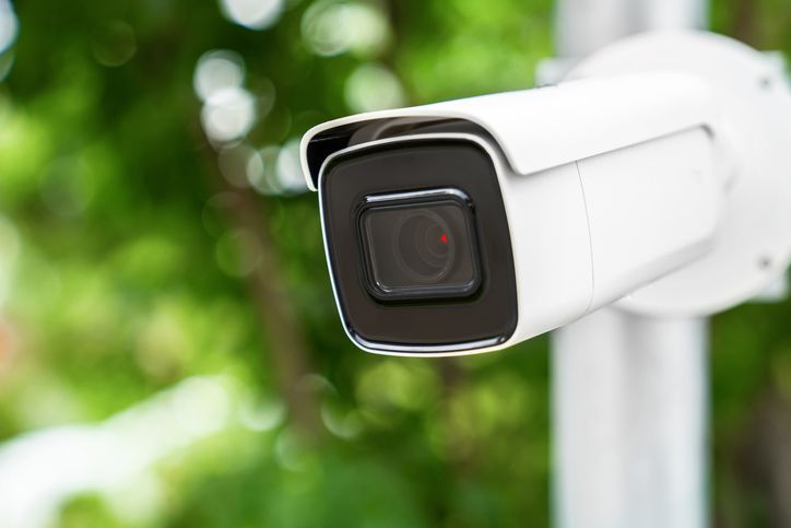 CCTV camera is installed in the garden