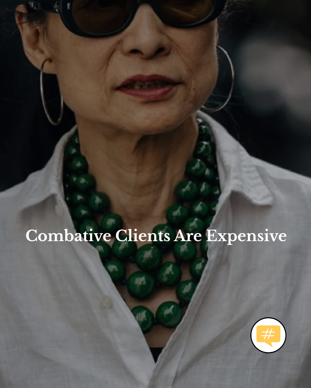 Combative client article graphic about trust, communication and stronger client relationships.