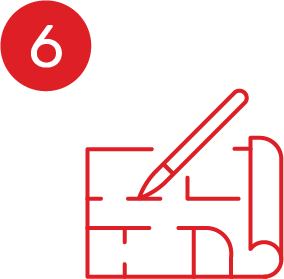 An icon of a pen writing on a piece of paper.