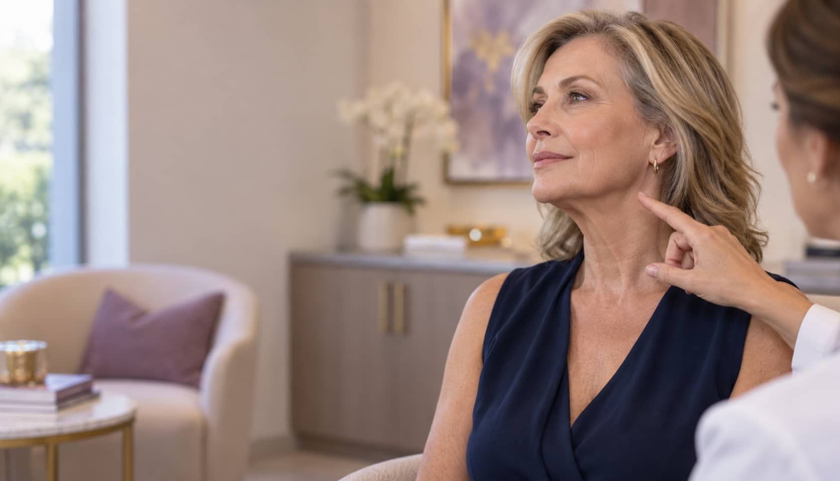 Neck lift recovery consultation with Dr. Blatchford