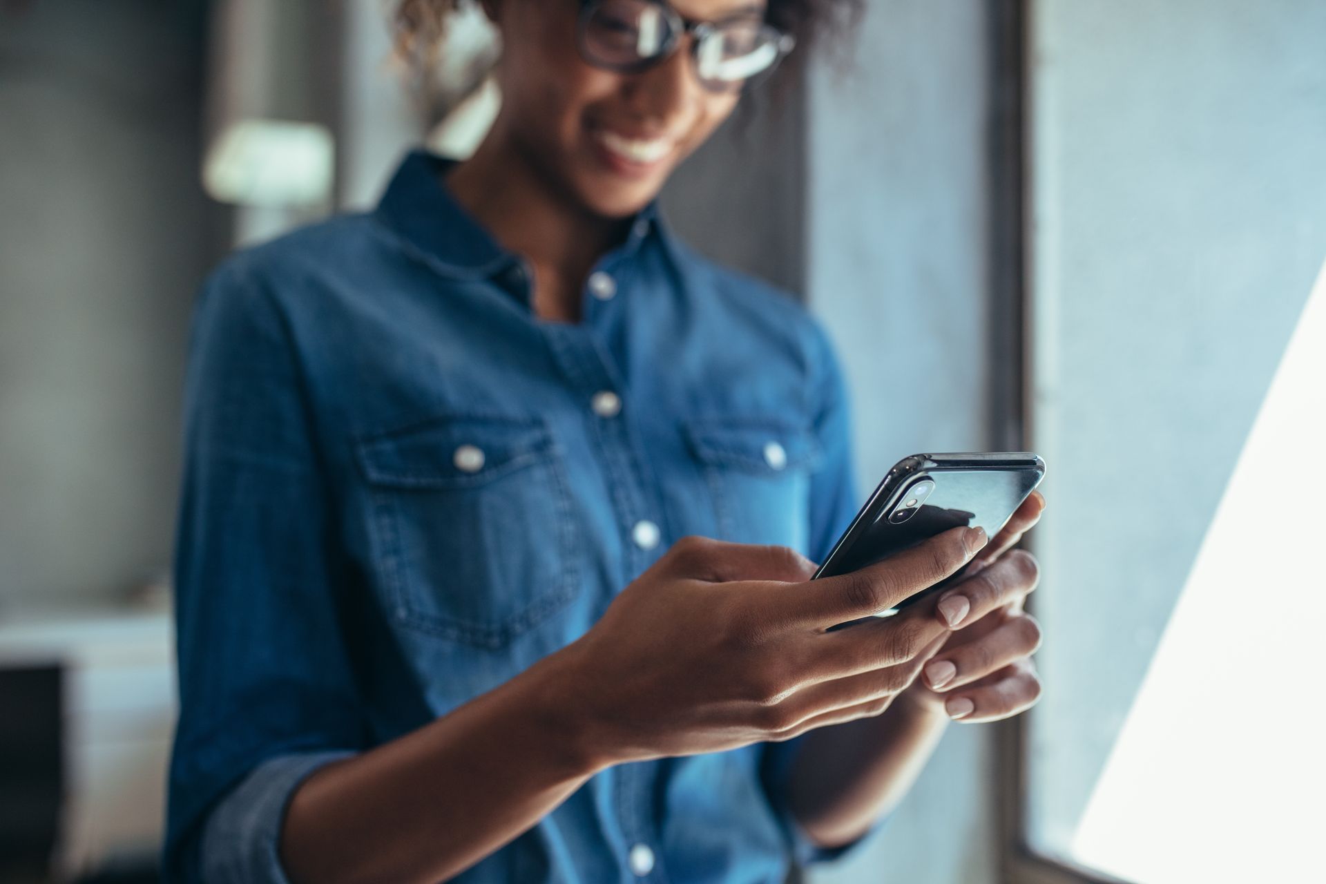 woman with a phone
